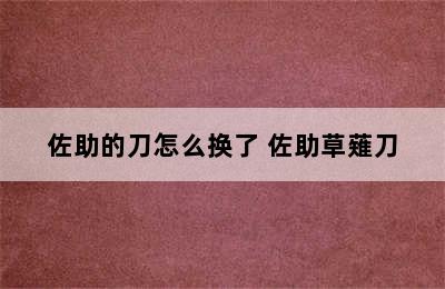 佐助的刀怎么换了 佐助草薙刀